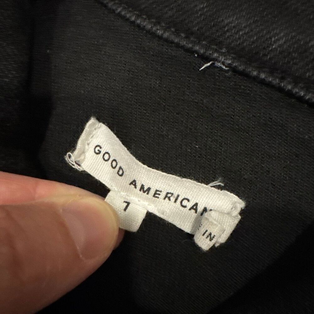 GOOD AMERICAN Black Utility Denim Jumpsuit Size  Small - Picture 3 of 6